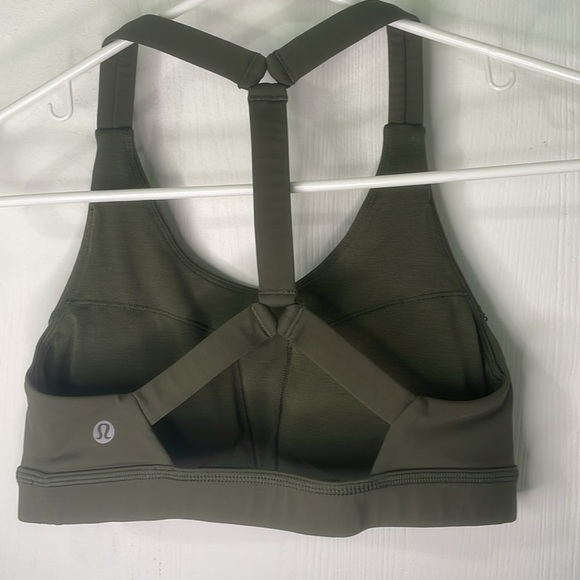 lululemon athletica Other - Lululemon NWOT Limited Edition Sports Razorback Crisscross Bra Olive Green Sz 6